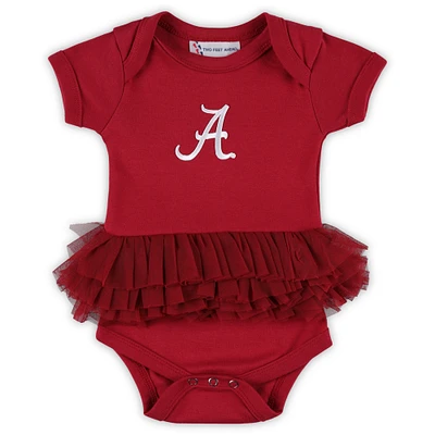 Infant & Newborn Two Feet Ahead  Crimson Alabama Tide Tutu Bodysuit