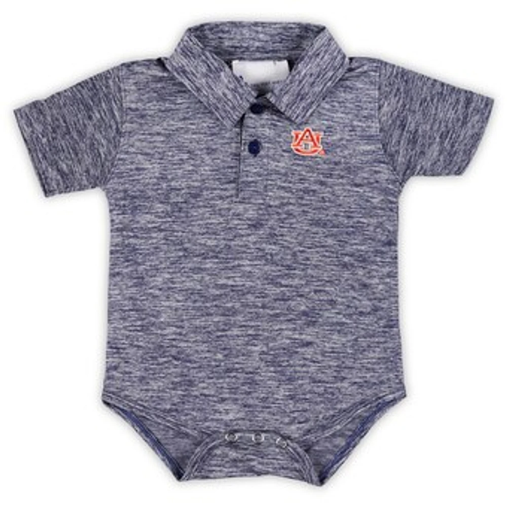 Infant Two Feet Ahead Navy Auburn Tigers Space Dye Golf Bodysuit