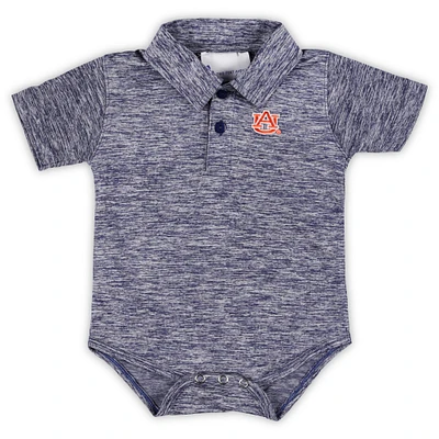 Infant Two Feet Ahead Navy Auburn Tigers Space Dye Golf Bodysuit