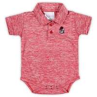 Infant Two Feet Ahead Red Georgia Bulldogs Space Dye Golf Bodysuit