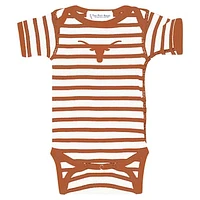 Infant Two Feet Ahead Texas Orange Texas Longhorns Stripe Shoulder Bodysuit