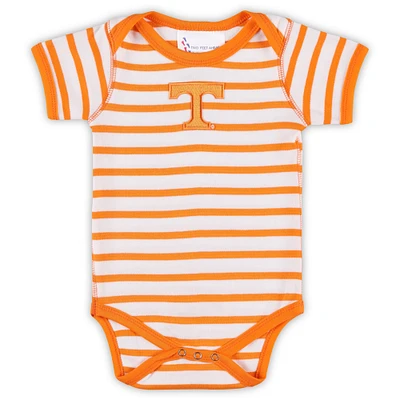 Newborn & Infant Two Feet Ahead Tennessee Orange Volunteers Stripe Shoulder Bodysuit