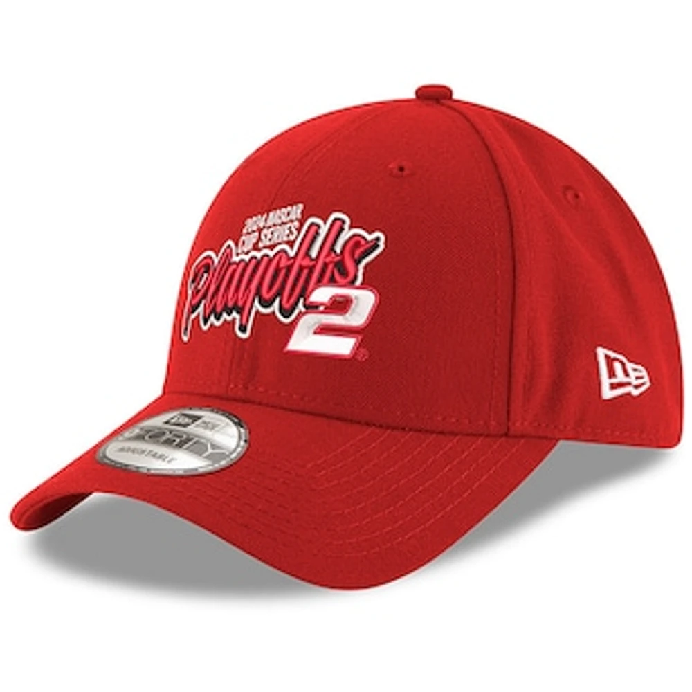 Men's New Era Red Austin Cindric 2024 NASCAR Cup Series Playoffs 9FORTY Adjustable Hat