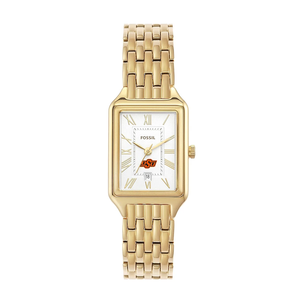 Women's Fossil Oklahoma State Cowboys Raquel Gold-Tone Stainless Steel Watch