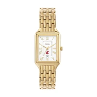 Women's Fossil Washington State Cougars Raquel Gold-Tone Stainless Steel Watch