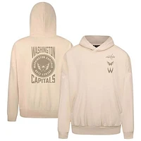 Men's Levelwear Cream Washington Capitals Contact Stamp Pullover Hoodie