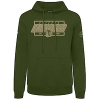 Men's Levelwear Olive Chicago Blackhawks Podium Pullover Hoodie