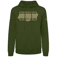 Men's Levelwear Olive Nashville Predators Podium Pullover Hoodie