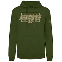 Men's Levelwear Olive Nashville Predators Podium Pullover Hoodie