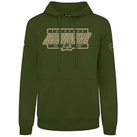 Men's Levelwear Olive Colorado Avalanche Podium Pullover Hoodie