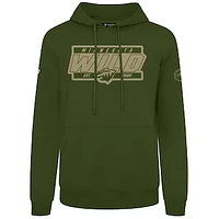 Men's Levelwear Olive Minnesota Wild Podium Pullover Hoodie