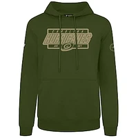 Men's Levelwear Olive Carolina Hurricanes Podium Pullover Hoodie