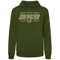 Men's Levelwear Olive New York Islanders Podium Pullover Hoodie