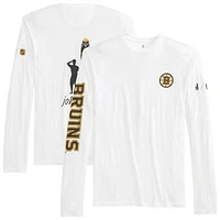 Men's johnnie-O White Boston Bruins Adam Long Sleeve T-Shirt