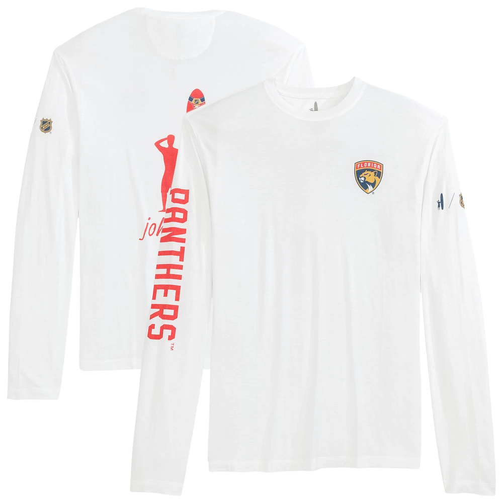 Men's johnnie-O White Florida Panthers Adam Long Sleeve T-Shirt