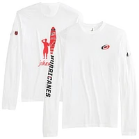 Men's johnnie-O White Carolina Hurricanes Adam Long Sleeve T-Shirt