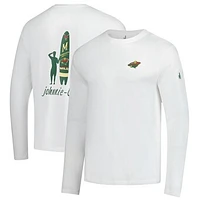 Men's johnnie-O White Minnesota Wild Adam Long Sleeve T-Shirt