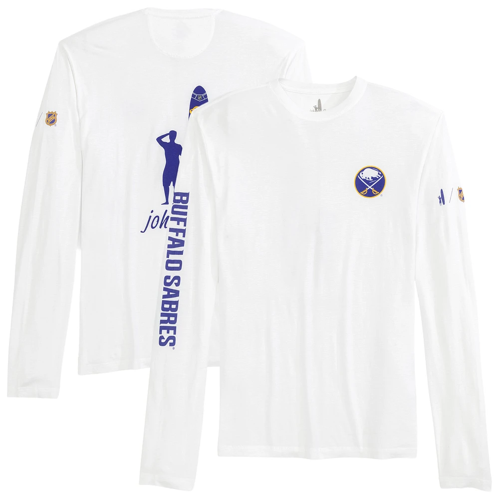 Men's johnnie-O White Buffalo Sabres Adam Long Sleeve T-Shirt