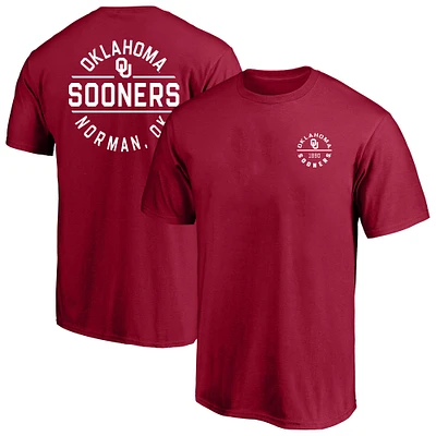 Men's Fanatics  Crimson Oklahoma Sooners Big & Tall Fast Break 2 Hit T-Shirt