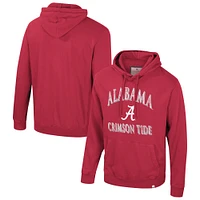 Men's Colosseum Crimson Alabama Tide Big & Tall Cap E-Tan Pullover Hoodie