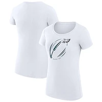 Women's G-III 4Her by Carl Banks Philadelphia Eagles Subtle Football Fitted T-Shirt