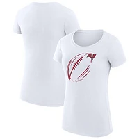 Women's G-III 4Her by Carl Banks Tampa Bay Buccaneers Subtle Football Fitted T-Shirt