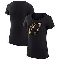 Women's G-III 4Her by Carl Banks Minnesota Vikings Subtle Football Fitted T-Shirt