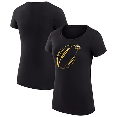 Women's G-III 4Her by Carl Banks Minnesota Vikings Subtle Football Fitted T-Shirt
