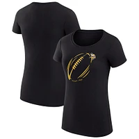 Women's G-III 4Her by Carl Banks Minnesota Vikings Subtle Football Fitted T-Shirt