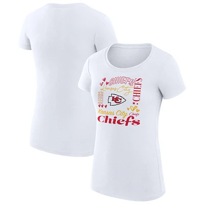 Women's G-III 4Her by Carl Banks Kansas City Chiefs Collage Team Fitted T-Shirt