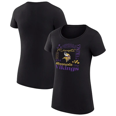Women's G-III 4Her by Carl Banks Minnesota Vikings Collage Team Fitted T-Shirt