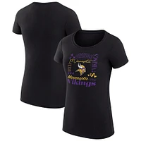 Women's G-III 4Her by Carl Banks Minnesota Vikings Collage Team Fitted T-Shirt