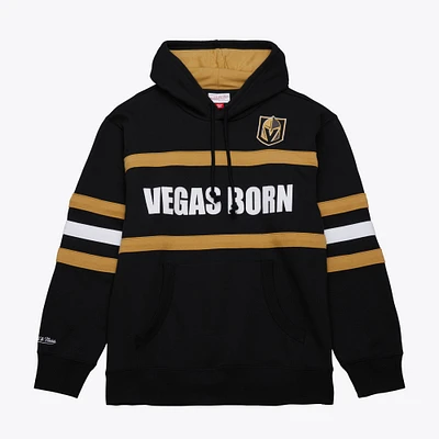 Men's Mitchell & Ness Black Vegas Golden Knights Head Coach Slogan Pullover Hoodie