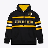 Men's Mitchell & Ness Black Boston Bruins Head Coach Slogan Pullover Hoodie