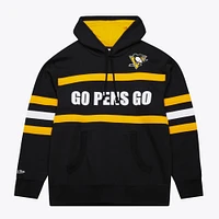 Men's Mitchell & Ness Black Pittsburgh Penguins Head Coach Slogan Pullover Hoodie