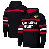 Men's Mitchell & Ness Black Chicago Blackhawks Head Coach Slogan Pullover Hoodie