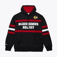 Men's Mitchell & Ness Black Chicago Blackhawks Head Coach Slogan Pullover Hoodie