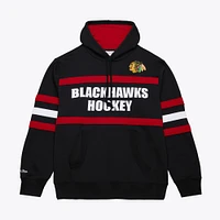 Men's Mitchell & Ness Black Chicago Blackhawks Head Coach Slogan Pullover Hoodie