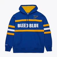 Men's Mitchell & Ness Blue St. Louis Blues Head Coach Slogan Pullover Hoodie