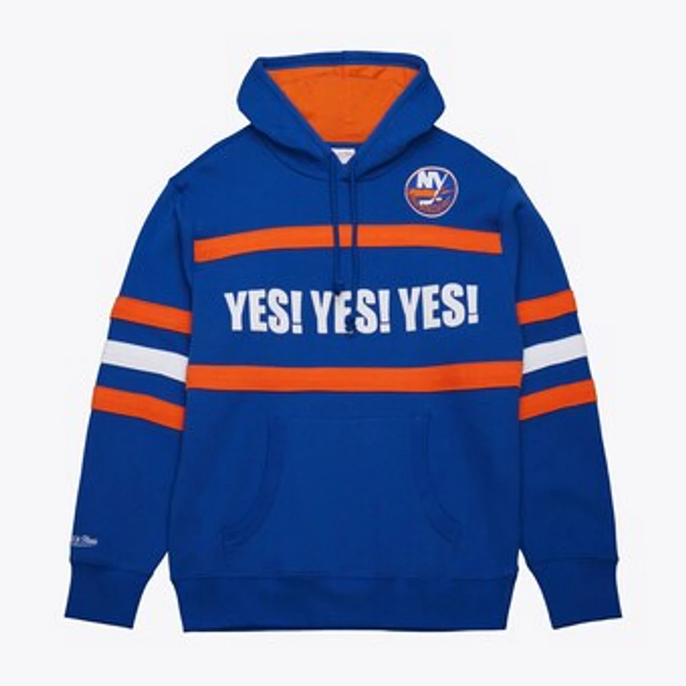 Men's Mitchell & Ness Royal New York Islanders Head Coach Slogan Pullover Hoodie