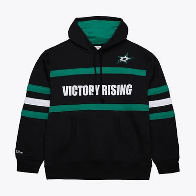 Men's Mitchell & Ness Black Dallas Stars Head Coach Slogan Pullover Hoodie