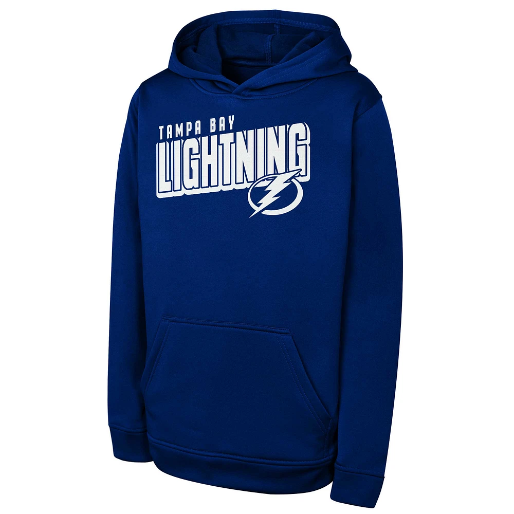 Youth  Blue Tampa Bay Lightning Cyber Punk Performance Hoodie