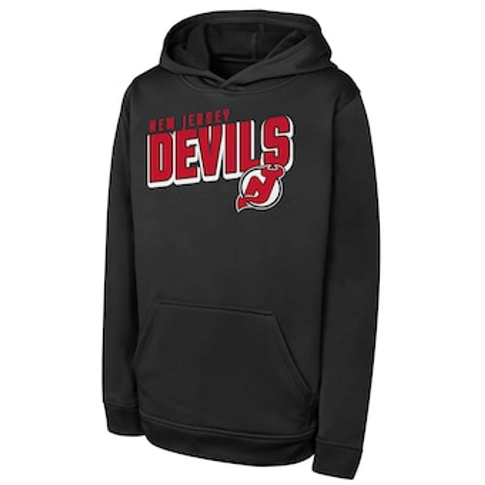 Youth  Black New Jersey Devils Cyber Punk Performance Hoodie