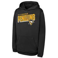 Youth  Black Pittsburgh Penguins Cyber Punk Performance Hoodie