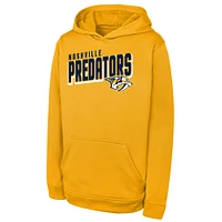 Youth  Gold Nashville Predators Cyber Punk Performance Hoodie