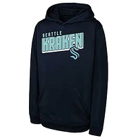 Youth  Deep Sea Blue Seattle Kraken Cyber Punk Performance Hoodie