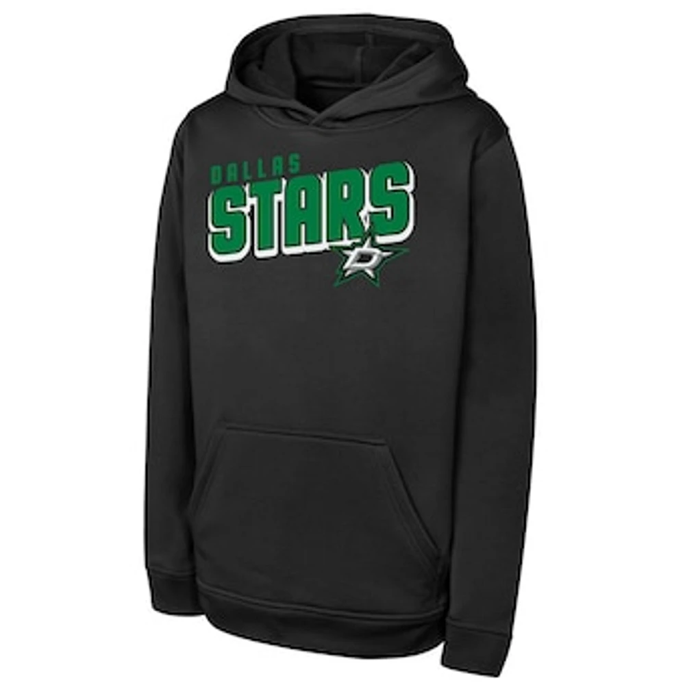 Youth  Black Dallas Stars Cyber Punk Performance Hoodie