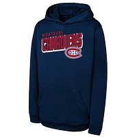 Youth  Navy Montreal Canadiens Cyber Punk Performance Hoodie