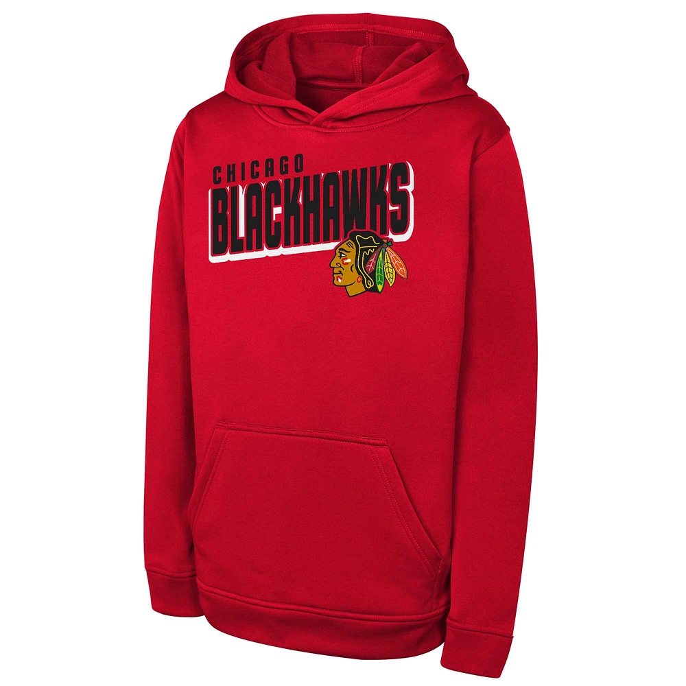 Youth  Red Chicago Blackhawks Cyber Punk Performance Hoodie