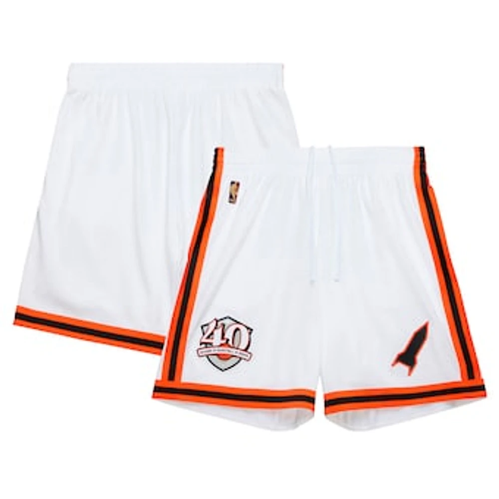 Men's Mitchell & Ness White Denver Nuggets 2006/07 Replica Shorts